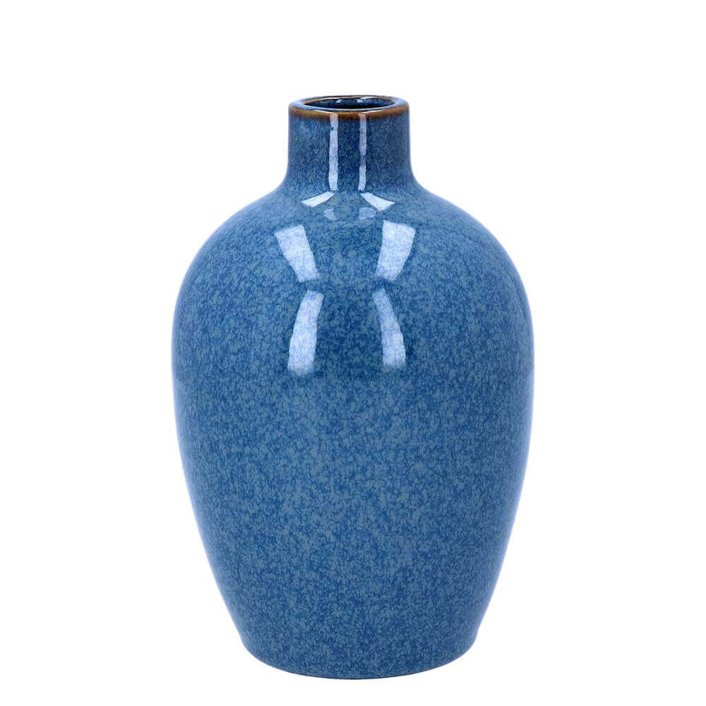 Gisela Graham Porcelain Vase Blue Tall